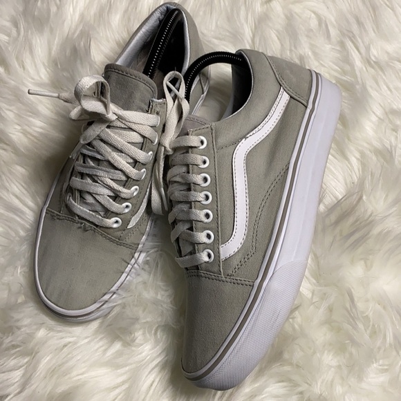 Vans old skool light gray canvas skate shoe - Picture 8 of 9